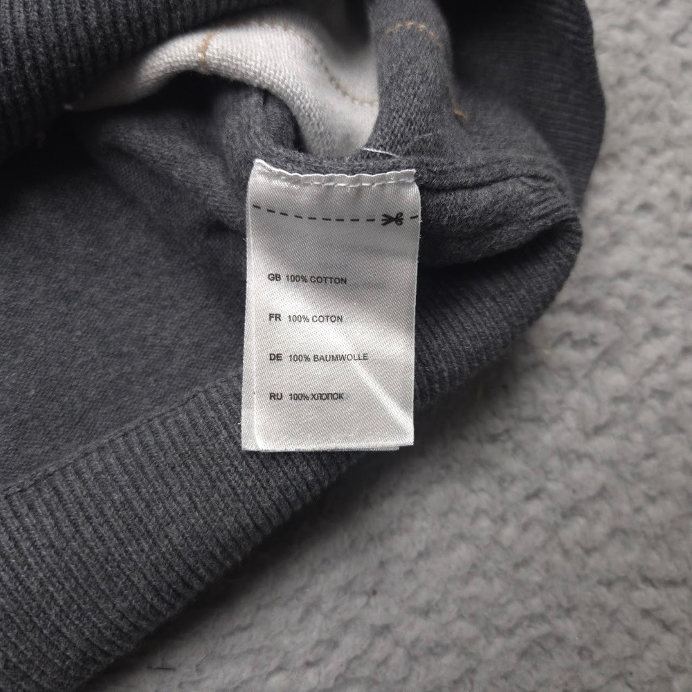 Oak Hill Sweater Men 3XL 100% Cotton Argyle Henley Pullover Gray Blue Big Tall - Picture 5 of 12